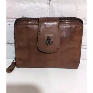 Harbour 2nd Isidora Cognac Leather Wallet Brown Bifold Card New Without Tags